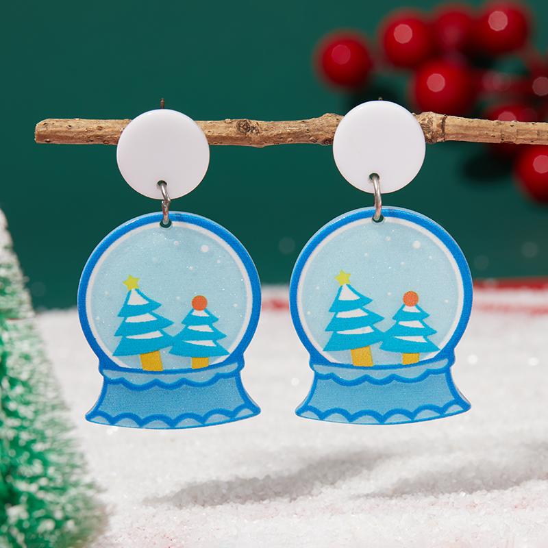Christmas Series Popular Funny Red Cap Cute Sweater Snowman Pants Drop Earrings for Women unique design Jewelry Present