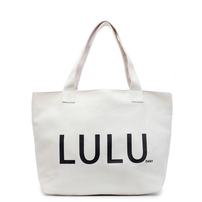 2025 autumn new portable shoulder canvas bag fashionable simple letter trend commuter large capacity shoulder bag