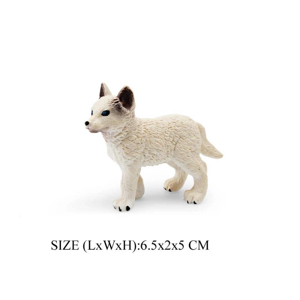 Realistische Wilde Dieren Arctische Wolf Buidelwolf Gorgonops Manenwolf Model Actiefiguren Jungle Bos Dier Speelgoed voor Kinderen