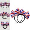 Eye-catching Union Jack Hairband Alice Headband With Large Bow Tie For Patriotic Celebrations