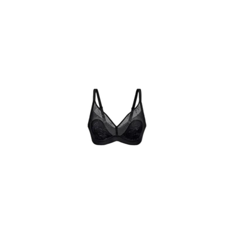 ubras Sunlight Vanilla Lace Rabbit Ear Cup Large Breast Bra Wireless Brassiere