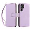For Samsung Galaxy S24 Ultra Case RFID Blocking PU Leather Wallet Flip Phone Cover with Wrist Strap