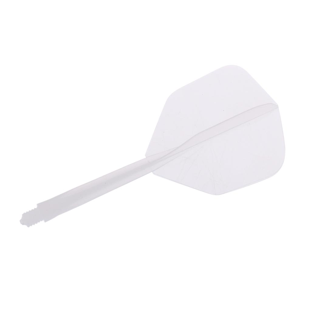 12x Transparent 2BA Thread Dart Shafts and Flights Connection, 2 Colors