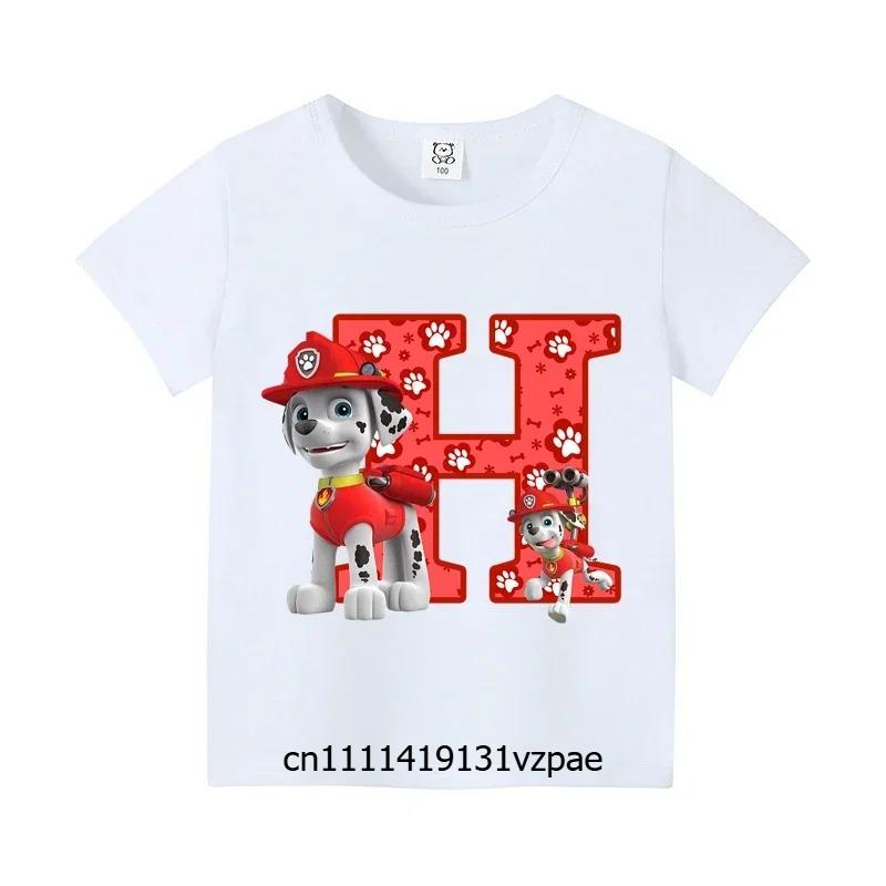 PAW Patrols Children Short Sleeve T-shirt Summer Kids Cartoon Printed Clothing Boy Casual Cotton Tee Girl Anime Cute Tops Gifts