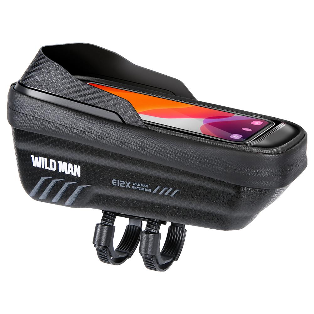 1L Bike Phone Handlebar Bag with Quick Release Sun Visor Bike Frame Bag Reflective Bicycle Front Frame Bag Road Bike Accessories