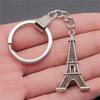 Punk Airplane Gear Steampunk Themed Antique Bronze Metal Keychain with 30mm Ring for Boys Bag Charm
