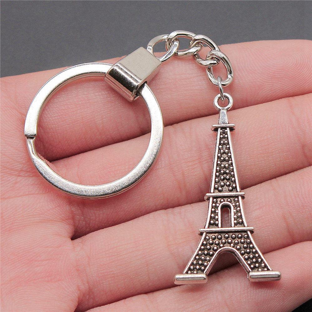 Punk Airplane Gear Steampunk Themed Antique Bronze Metal Keychain with 30mm Ring for Boys Bag Charm