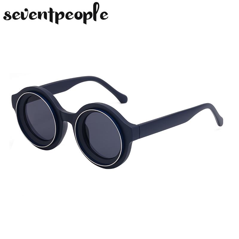 Punk Round Sunglasses Men  Luxury Brand Design Steampunk Sun Glasses For Male Summer New Fashion Small Frame Shades Eyewear