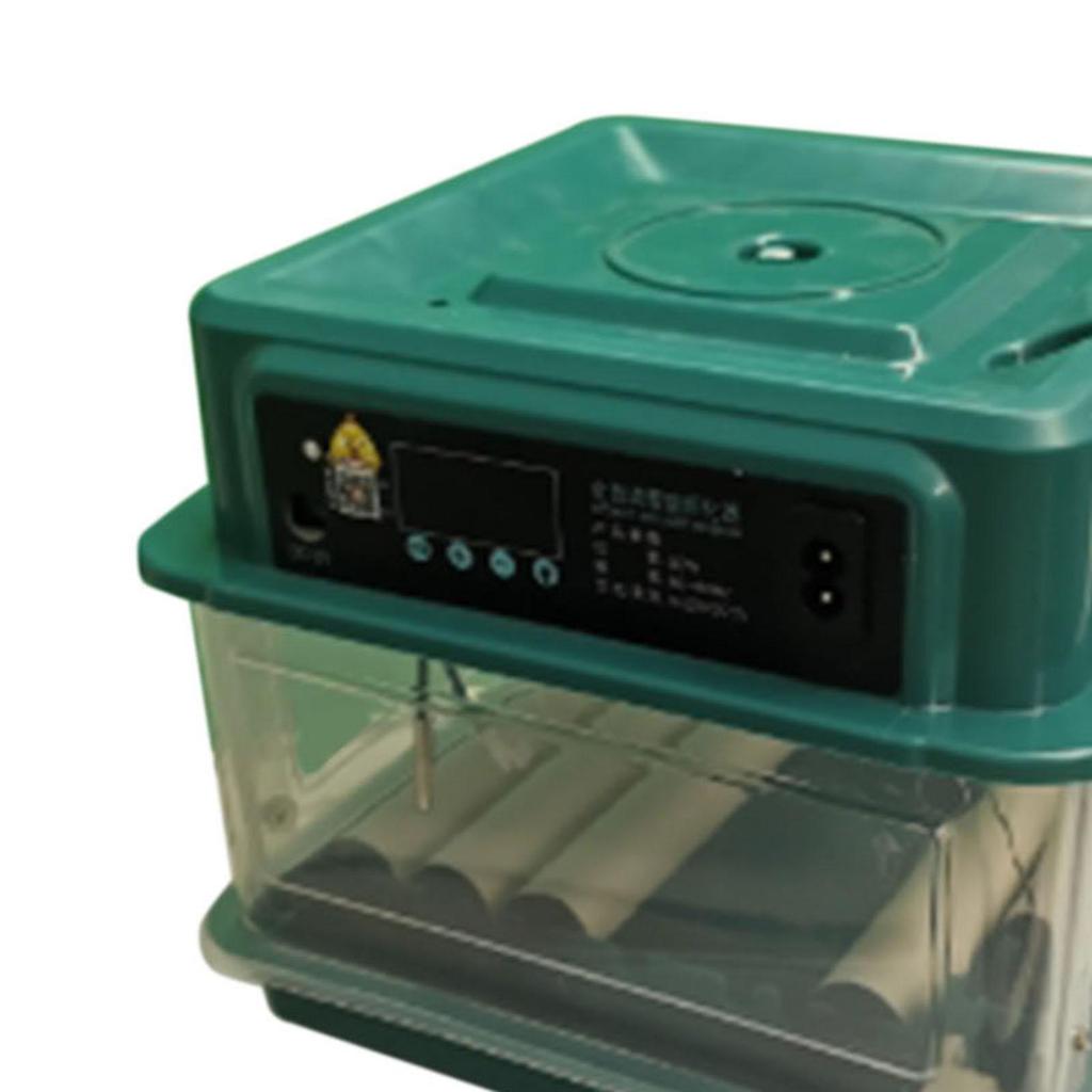 Automatic Turning Egg Incubator with Detachable ABS Tray Dual Power Temperature Control for Poultry Hatcher Chicken Duck Eggs