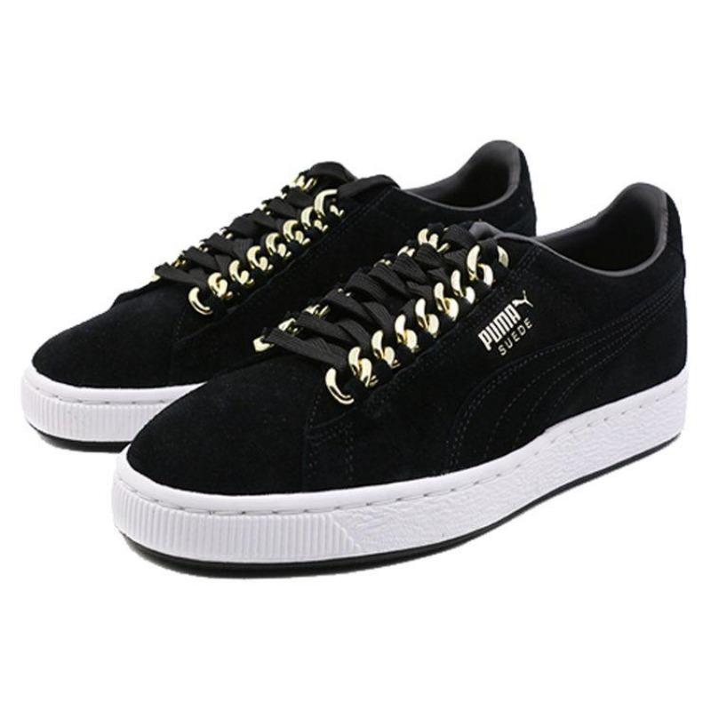 PUMA Suede Classic Chain Unisex Low-Top Sneakers Black 367391-03
