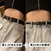 Modern Womens Black Decorative Wide Denim Belt For Effortless Summer Trends Fashion