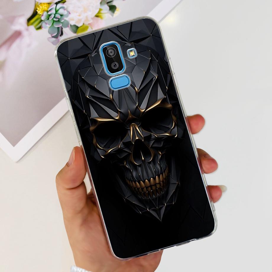 

For Samsung Galaxy J8 2018 Phone Case Soft TPU Silicone Fundas Dragon Marble Luxury Painting Capa For Samsung Galaxy On8 J810F Galaxy On8
