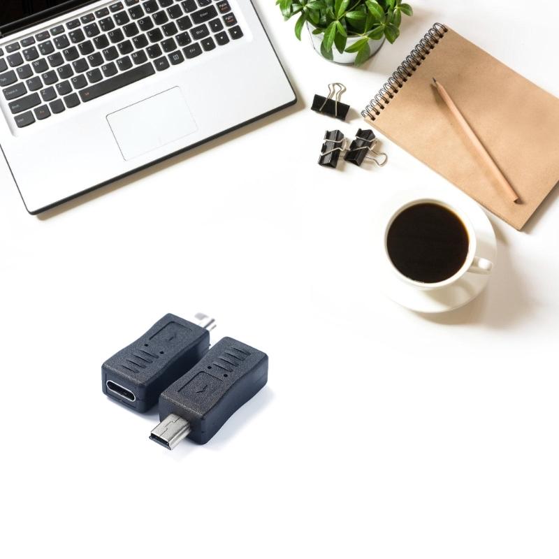 Type-C Female to Mini USB Male Adapter Portable Connector Support Charging and Data Transfer USB C to Mini USB Converter