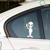 Alien Peace Sign Vinyl Decal Car Stickers for Window Body Styling Durable Decoration Automotive Trucks Laptop Moto Vinyl Decals