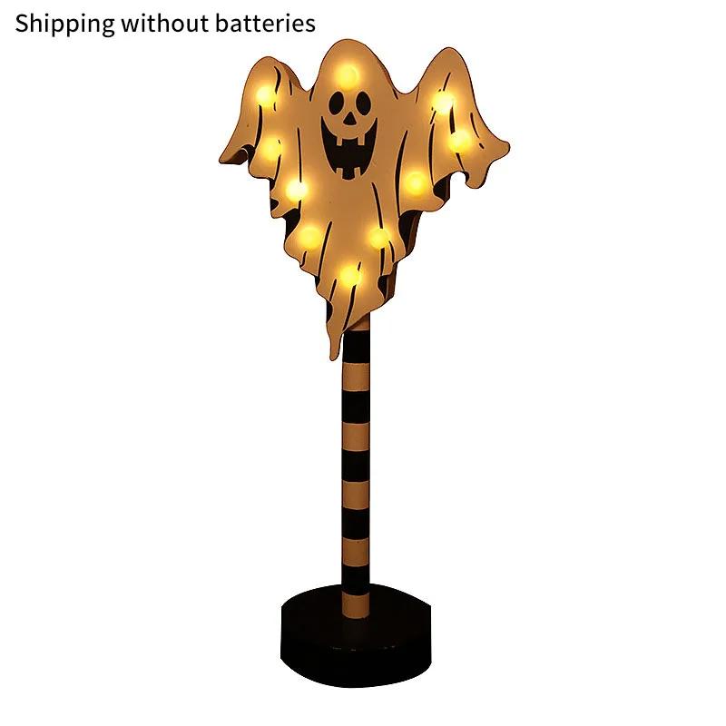 Halloween LED Night Light Pumpkin Ghost Ambiance Lights Battery Powered Waterproof Outdoor Garden Bedroom Festival Party Decor