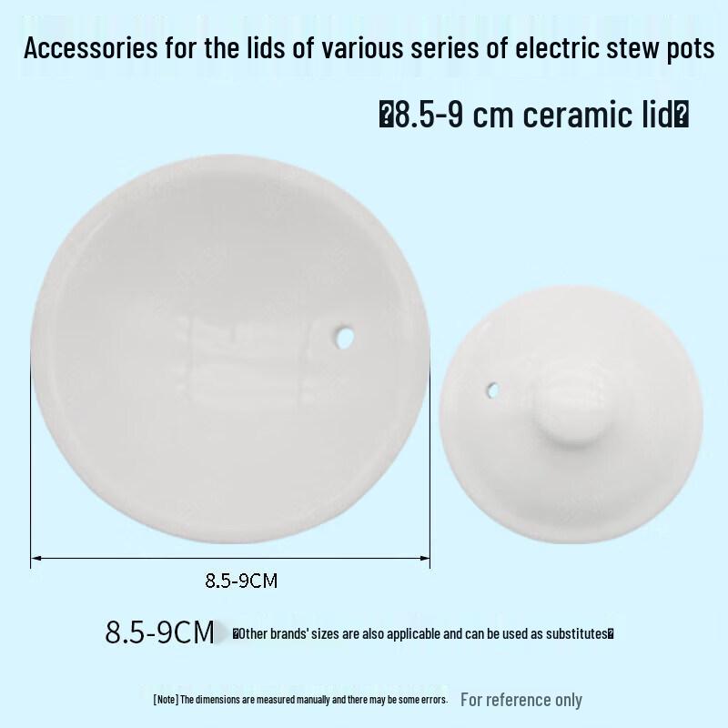 Universal Ceramic Visible Lid for Double Boiler/Electric Stew Pot