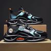 Spring new models, men's shoes, lace-up breathable fly-woven running shoes, fashionable blade platform sneakers