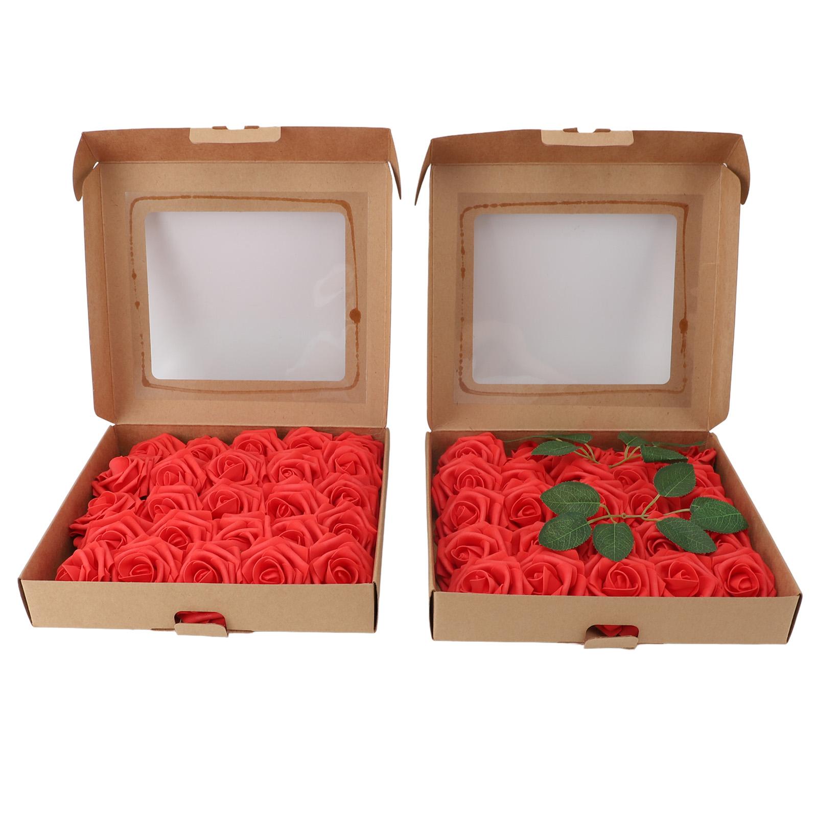 

Искусственные розы, реалистичные декоративные цветы из пенополиэтилена с гибким стеблем для букетов своими руками ярко-красный