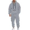 Men's Lined Cargo Hoodie and Jogger Pants 2-Piece Set with Zip-Up and Multiple Pockets for Casual Everyday Wear