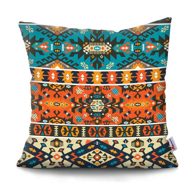 Home Decor Colorful Mandala & Geometric Printed Pillowcases Pattern Cushion Cover Suitable for Sofa Bedroom Car Pillow Cover
