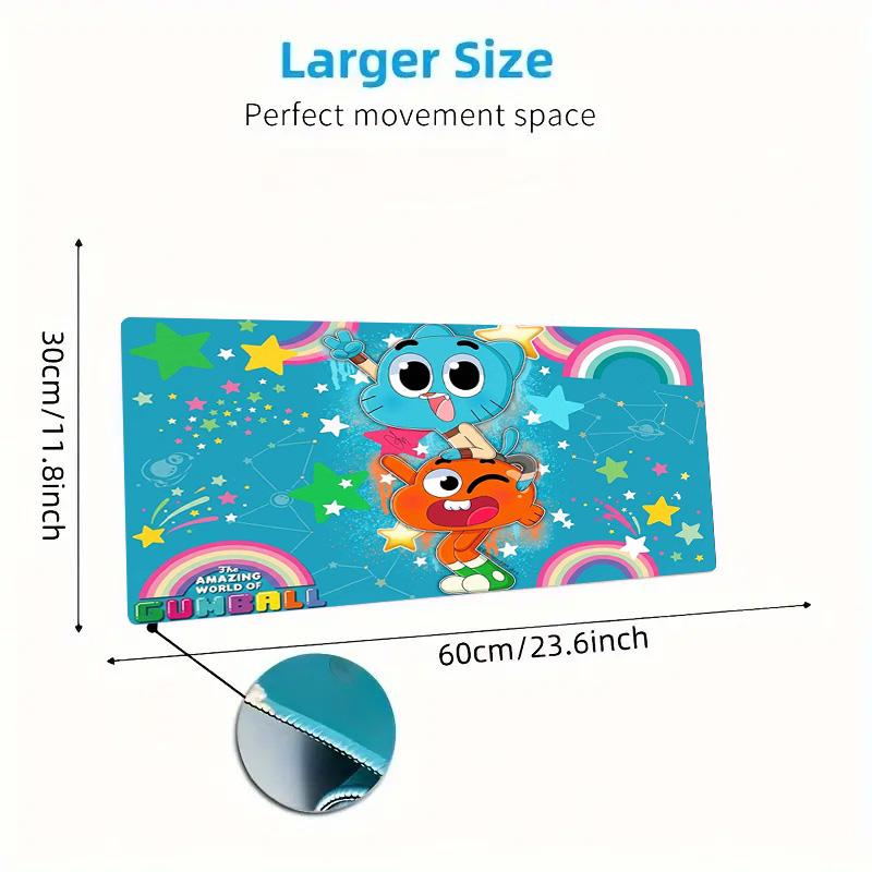 The Amazing World of Gumball Cartoon Color Mouse Pad Large Gaming Table Cushion Non-slip Laptop Tablet Big Mousepad XXL Mat Mini PC Playmat With Lock