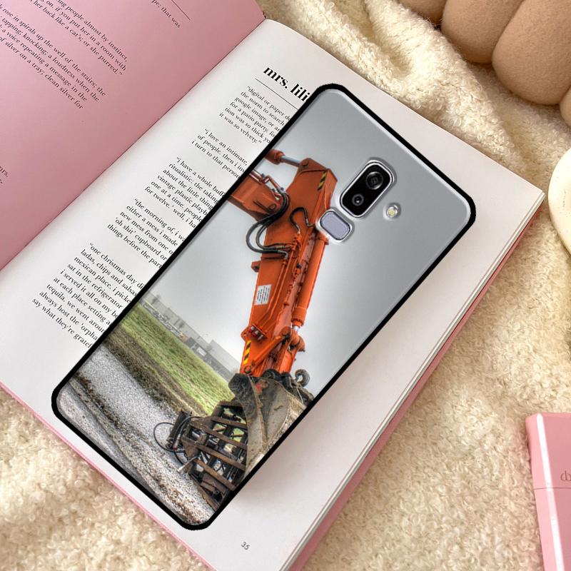 

Чехол для телефона экскаватор для Samsung Galaxy J6 J4 Plus A6 A7 A8 A9 J8 2018 A3 A5 J1 2016 J3 J7 J5 2017 J5 2016 - J510