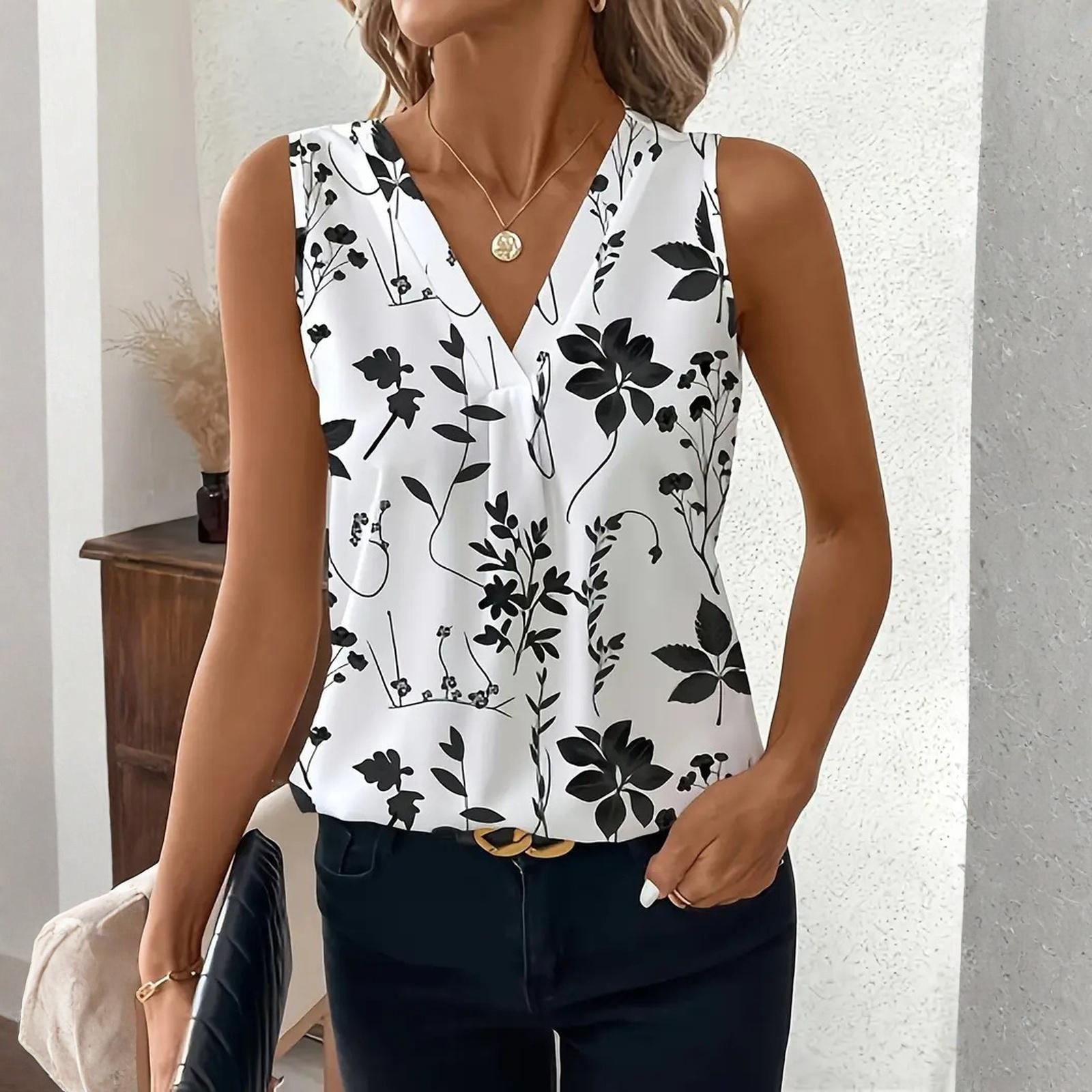 

Womens Knit Sweater Tank Tops Casual Summer V Neck Loose Fit Sleeveless Camisole Shirts XL