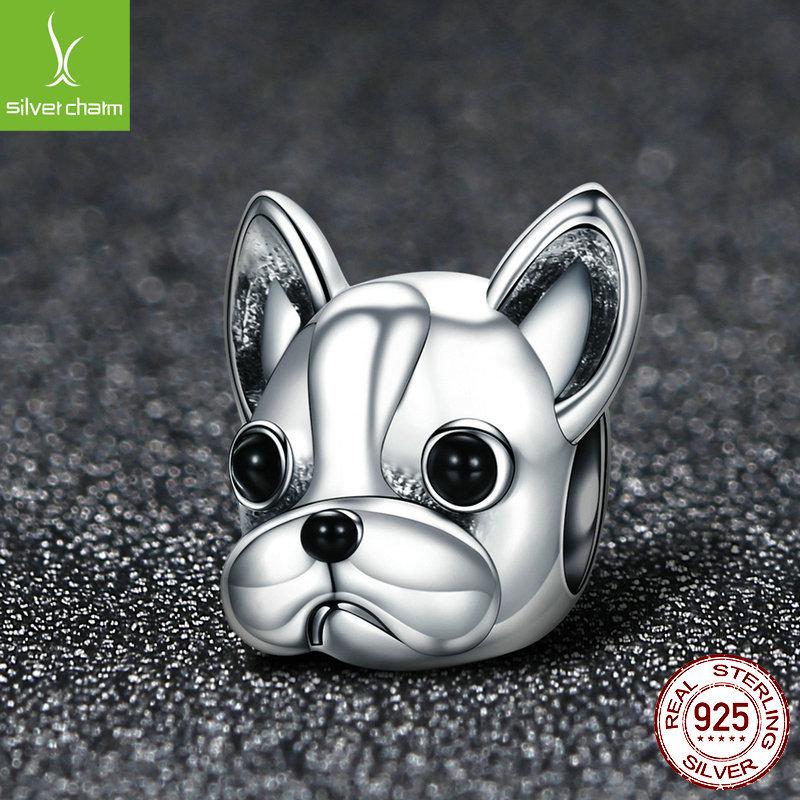 Silver Ziyun 925 Bulldog Puppy Beads - Original Animal Jewelry Accessories