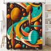 Stellar Space Shower Curtain Cosmic Nebula Design Perfect For Bathroom Decor 3D Printing Waterproof Fabric