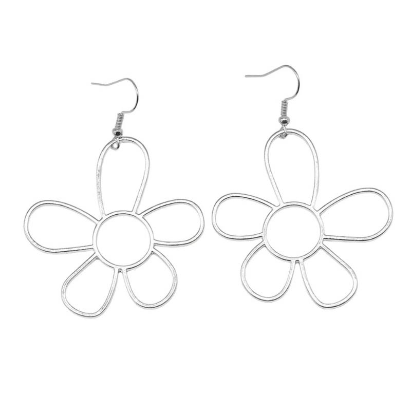 

Fashion Flower Earrings Retro Hollow Stud Earring Irregular Dainty Flower Dangle Earrings for Women Floral Jewelry Gift