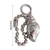 Silvery Conch Bowknot Keychain Lovely Decorations Keyring Ornament Backpack Phone Case Charm Pendant Gift for Girls Women