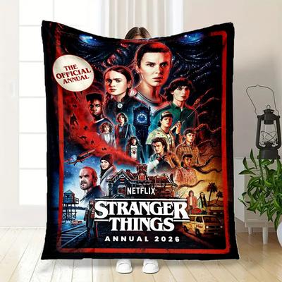 Stranger Things Annual 2026: Official Collectible EditionBlanket Flannel Throw Blanket for Sofa, Bed, Travel, Camping, Office, Couch, Chair