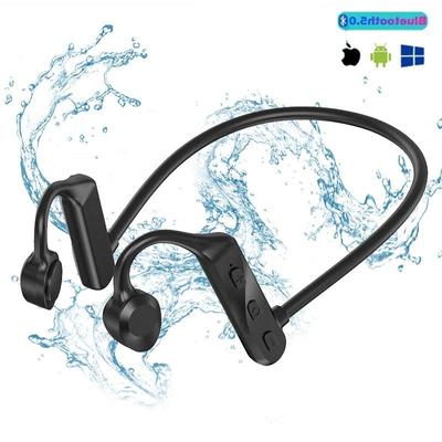 Bone Conduction Headphones Bluetooth Wireless Waterproof Comfortable Wear Open Ear Hook Light Weight Earphones