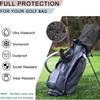 Wezalget Golf Bag Cover - Waterproof Golf Bag Rain Cover Portable Dustproof One Size Fits Most Caddy Bag Waterproof Hood Cover Golf Club Protector -
