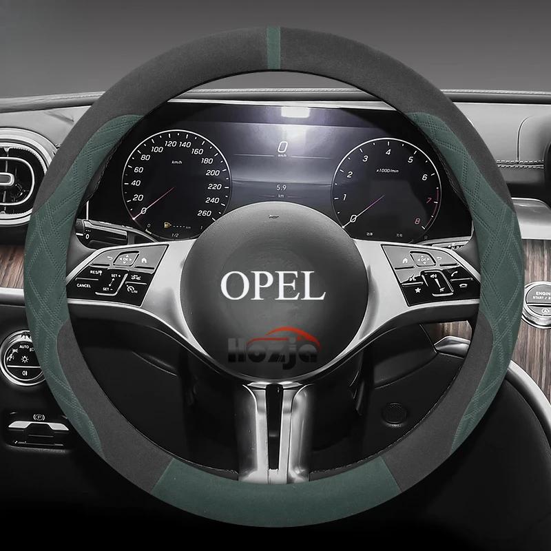 Suede Steering Wheel Cover for Opel Mokka Corsa Astra 2024 2025 Accessories