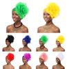 Large Flower Turban Cap Party Headpiece Beanie Cap Exaggerated Head Wraps Ladies