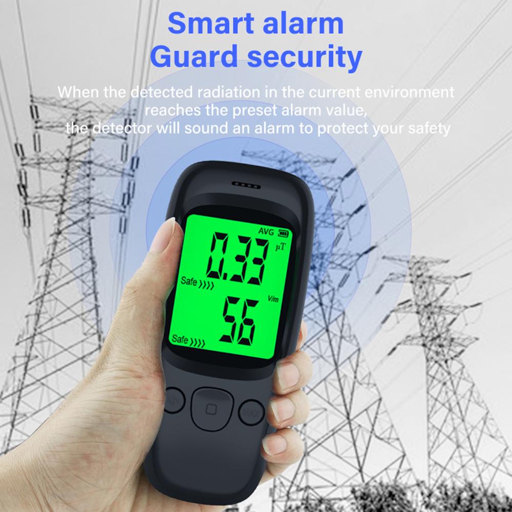 Handheld Portable LCD Display Electromagnetic Radiation Detector Magnetics Field Electric Field