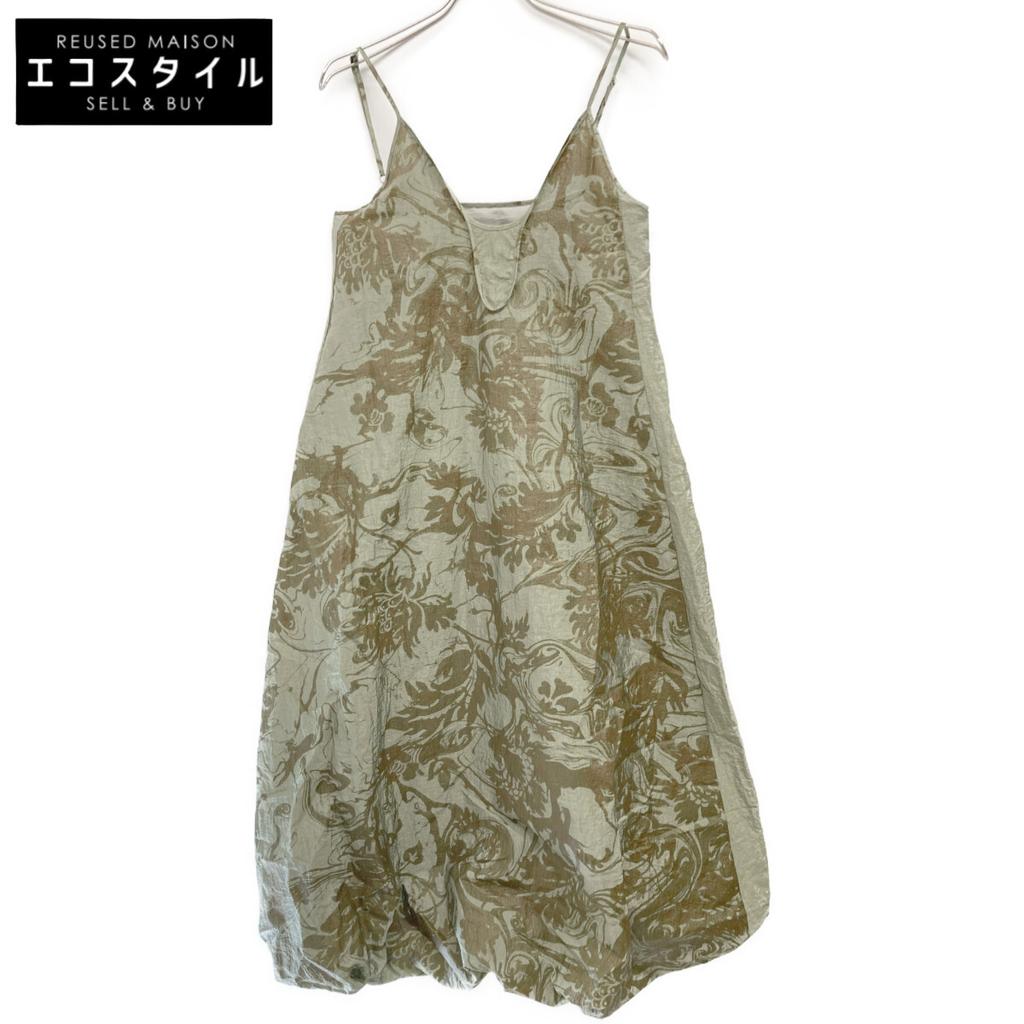 Muller of Yoshiokubo Khaki MLS24604 LACQUER CAMI DRESS Dress 38 khakiUsed