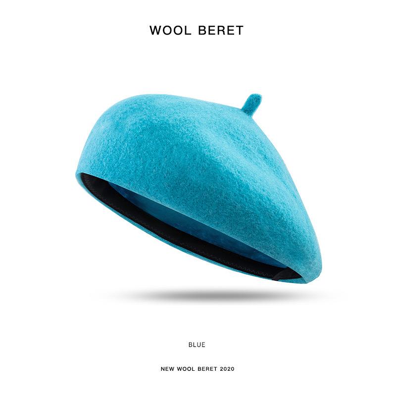 Female Handmade Diy Beret Female Hat Autumn Woolen Painter Hat Warm And Thick Newsboy Hat Outdoor Hiking Hat