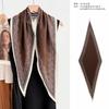 Thin spring and summer new mulberry silk silk scarf fashion diamond scarf thin silk wool scarf neck scarf versatile small scarf