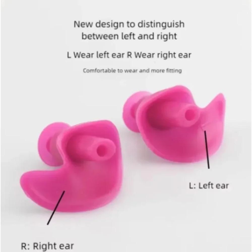 1Pair Professional Swimming Earplugs - Noise Reduction & Waterproof Soft Silicone for Adult/Child, 2025 New Reusable Pool Gear