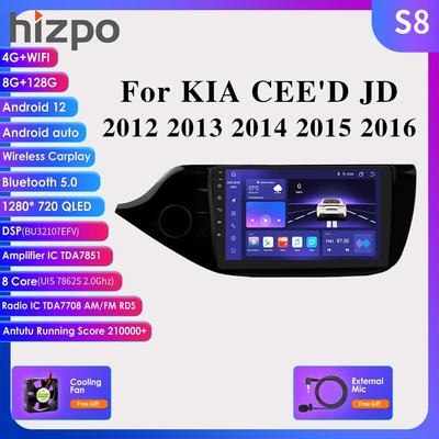 8G+128GB 2din Android Car Radio for KIA Cee'd CEED JD 2012 2013 2014 2015 2016 Multimedia Video 4G Carplay RDS DSP GPS Intelligent Screen Navigaion