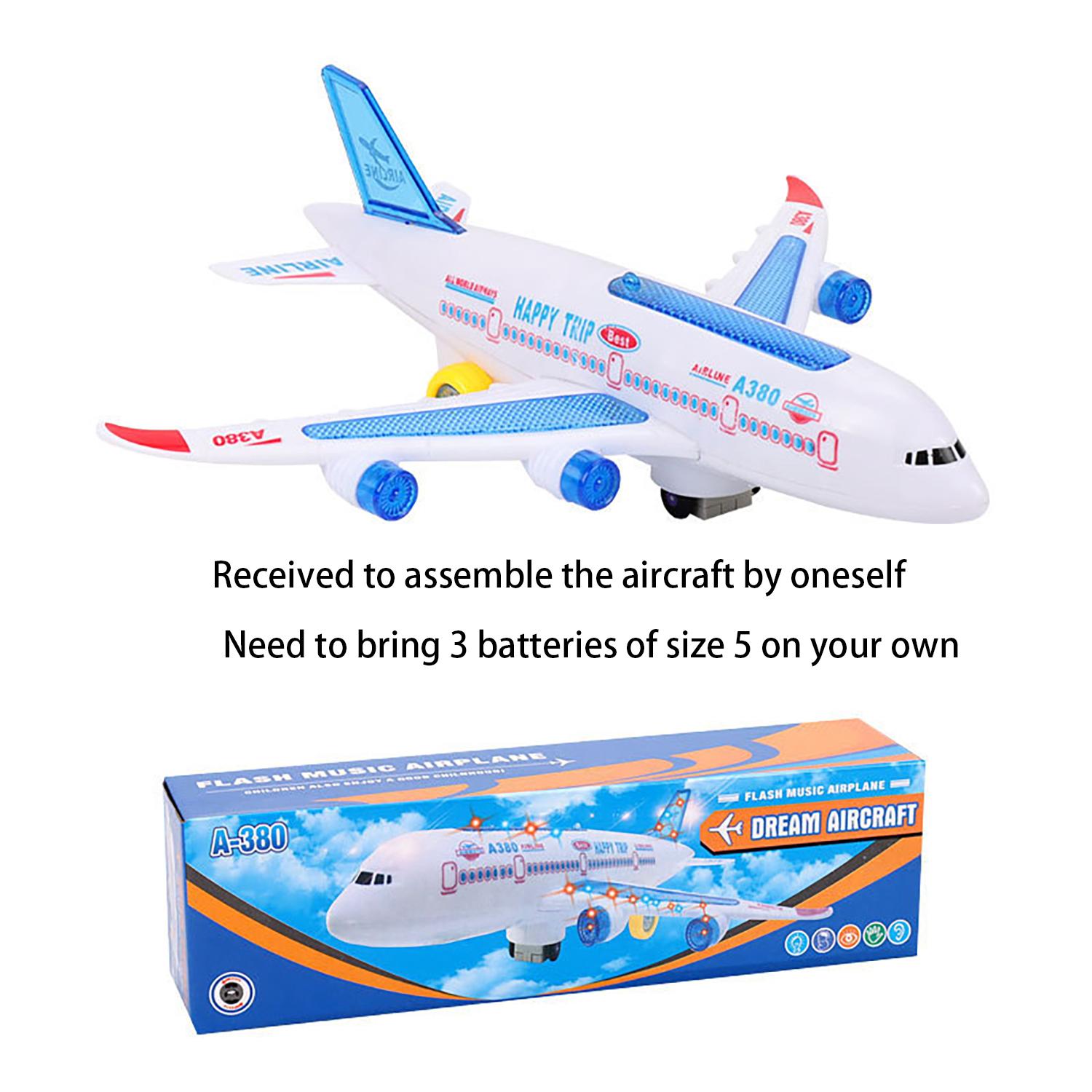 

Airbus A380 Electric Flash Music Universal Plane Model Toy Children s Toy Plane Model Assembly Toy