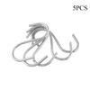 5Pcs S Shaped Hook Kitchen Household Hanger Storage Holders Organizer Stainless Steel Hooks Bathroom Storage Holder Rack