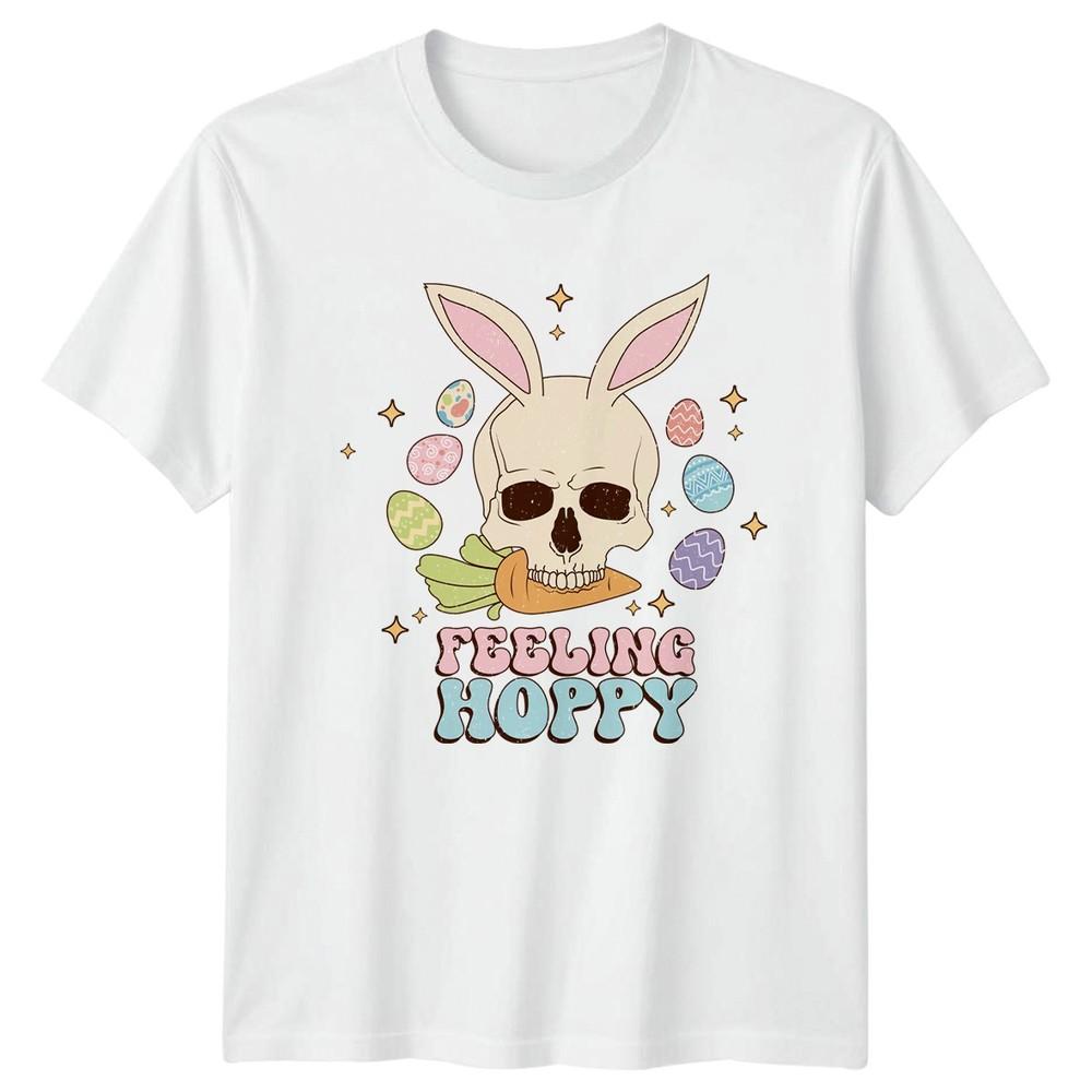 Feeling Hoppy TShirt Skull Bunny Easter Holiday S