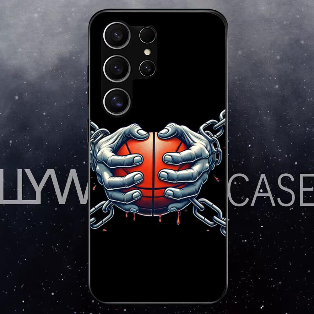 Basket Basketball Phone Case For Samsung S25 Edge Ultra S23 S22 S21 S20 Ultra Plus S24 Fe A54 A53 A25 Glass Cover