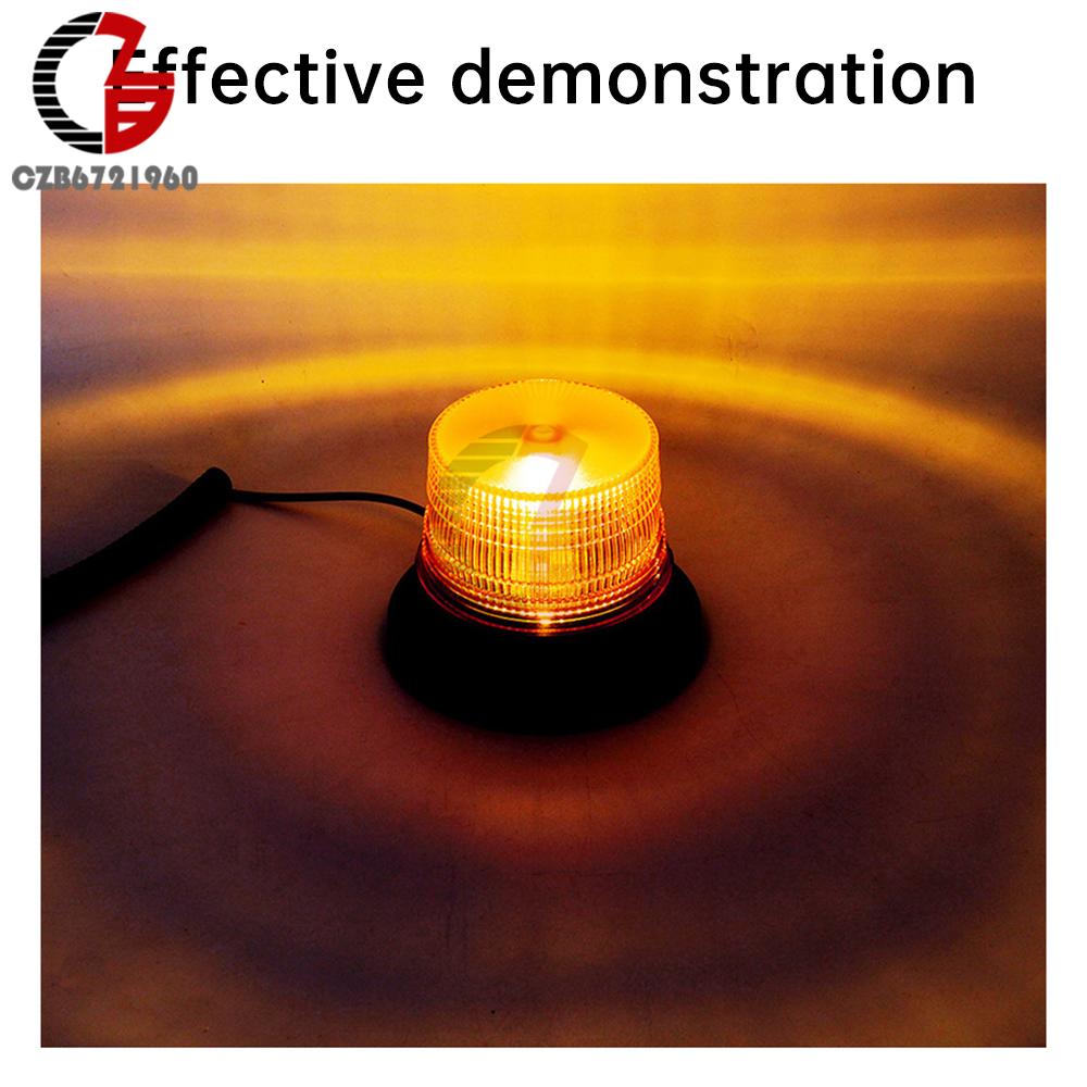 Universal 12V 24V Car Truck Roof Top Warning Light Emergency LED Strobe Light Flashing Beacon With Magnetic Base