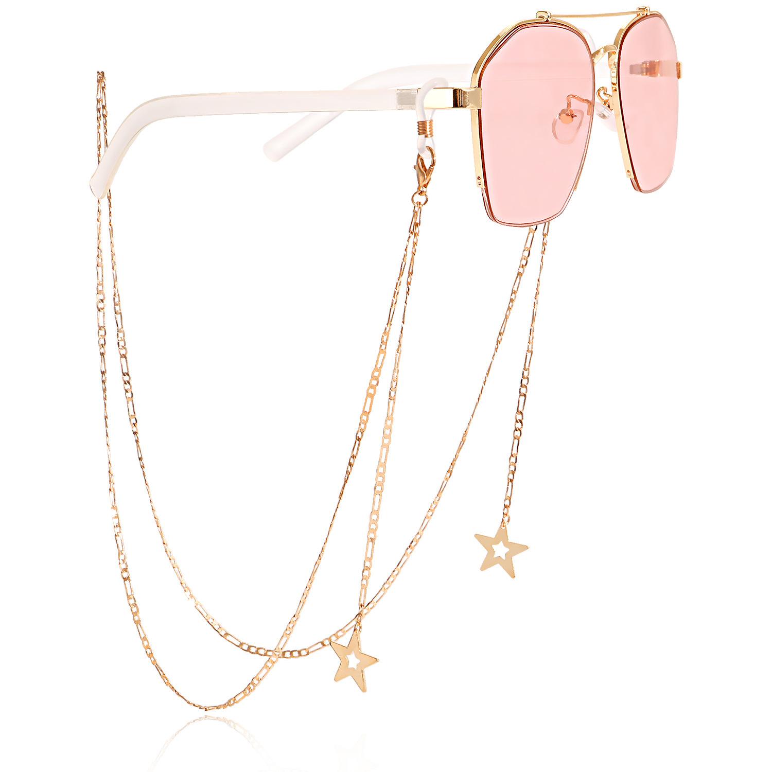

European and American glasses chain, new butterfly bead glasses chain, devil s eye fringed sunglasses chain