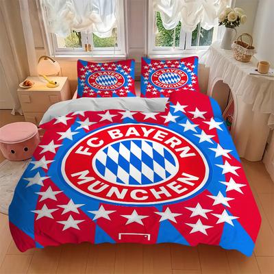 3Pcs Bayern Munich Stars Bedding Sets For All Sizes New 3D Printed Bed Cover Comforter Duvet Cover Pillowcase Bedroom Decoration