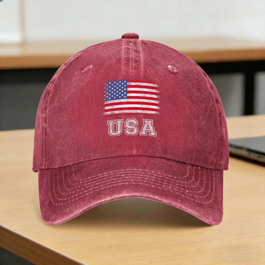 USA Patriotic American Flag Casual Baseball Cap Spring Trucker Hat Adjustable Outdoor Sport Hip Hop Hats UnisexTeens Caps